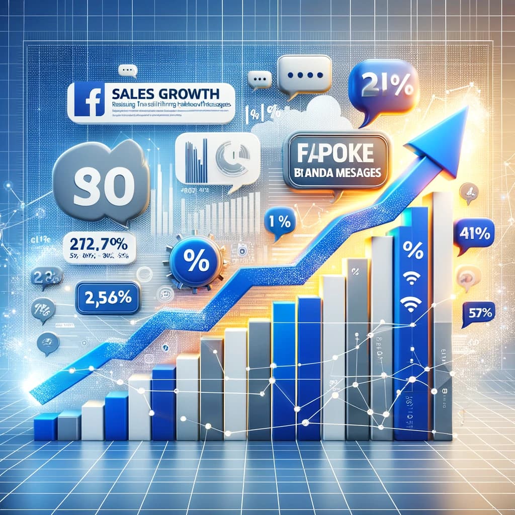 sales growth from Facebook broadcast messages