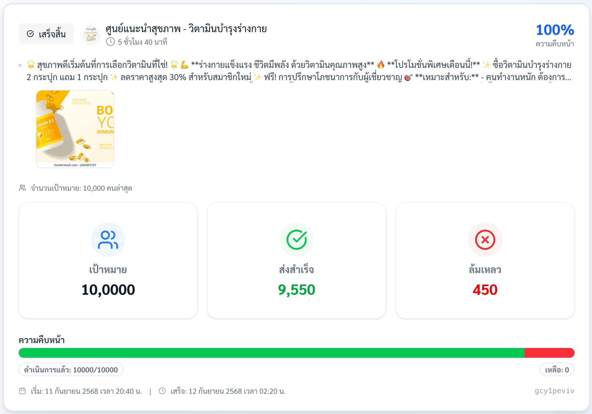 หน้าจอตั้งเวลาส่งข้อความและจัดคิวบรอดแคสต์อัตโนมัติใน BroadTurbo